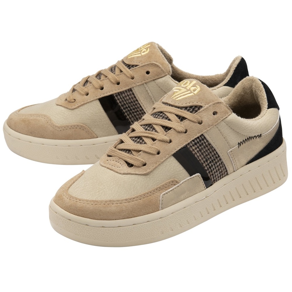 Gola Grandslam Sneakers, Size 9, Nubuck Leather and Tweed Tennis Shoes